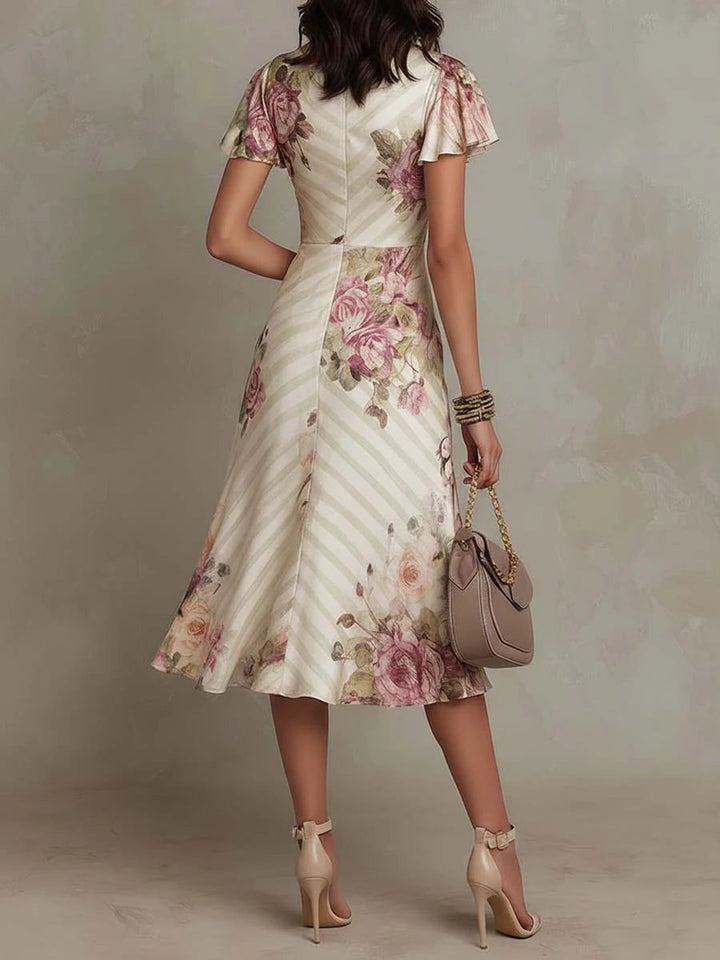 Vina - Stylish Wrap Midi Dress