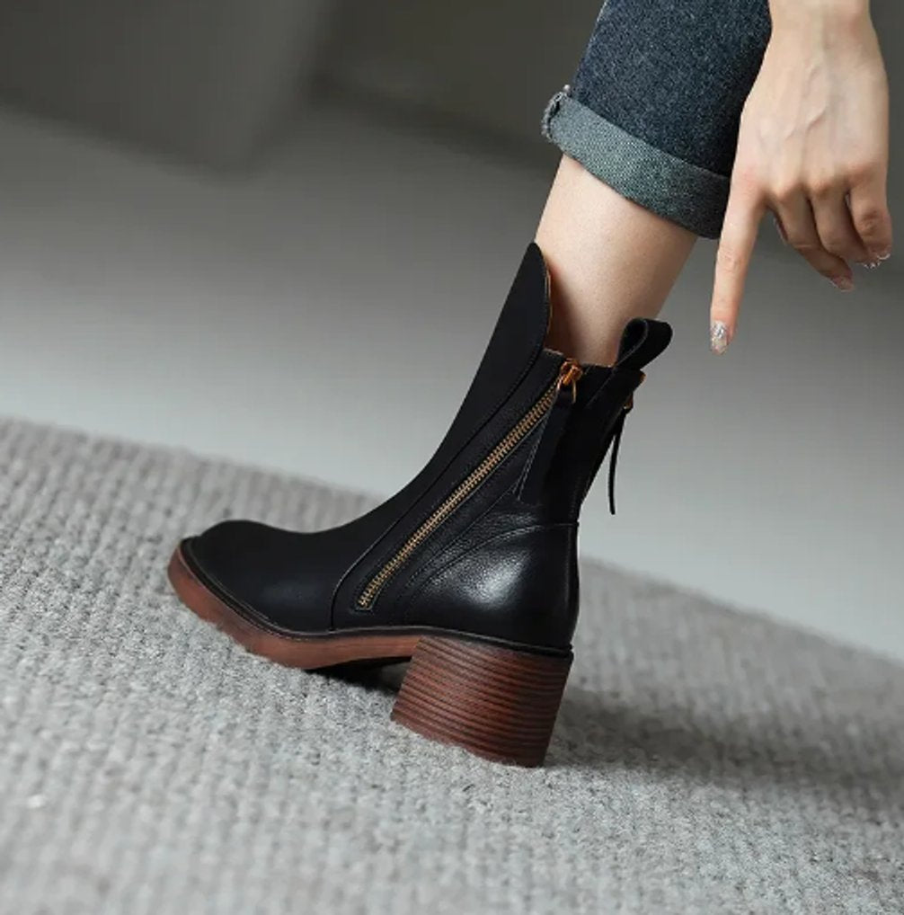 Freya | Leather Ankle Boots That Elevate Your Everyday Look
