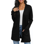 Lightweight, Casual, Open Long Cardigan with Pockets