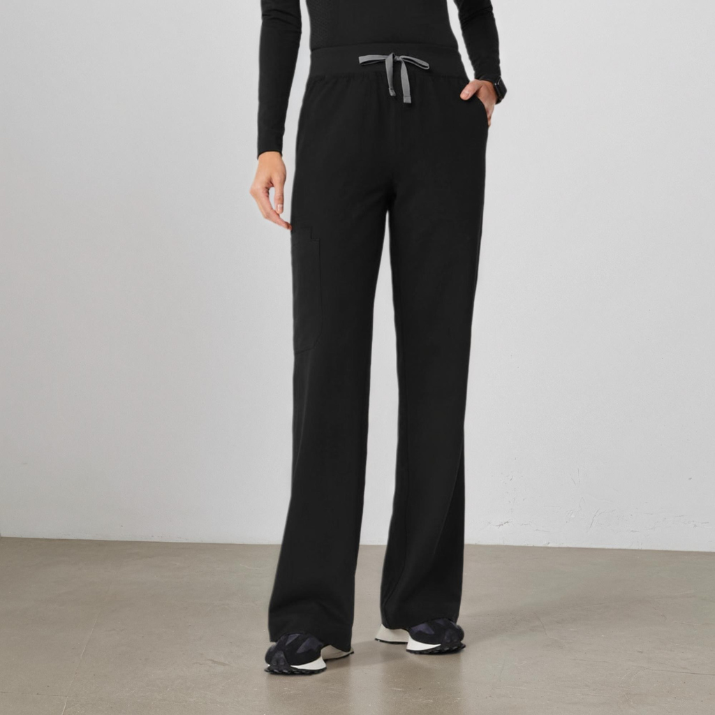 High-Waisted Wide Scrub Pants for Women