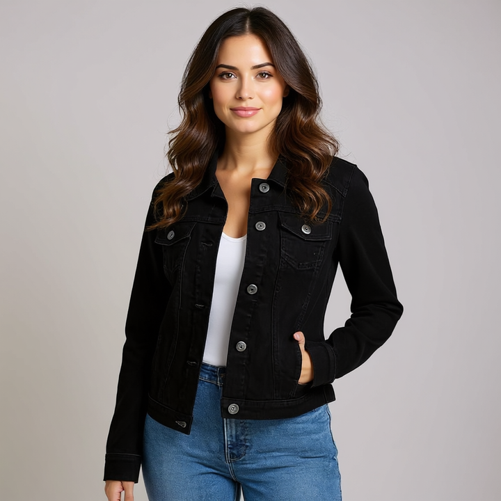 Women’s Stretch Denim Jacket with Pockets