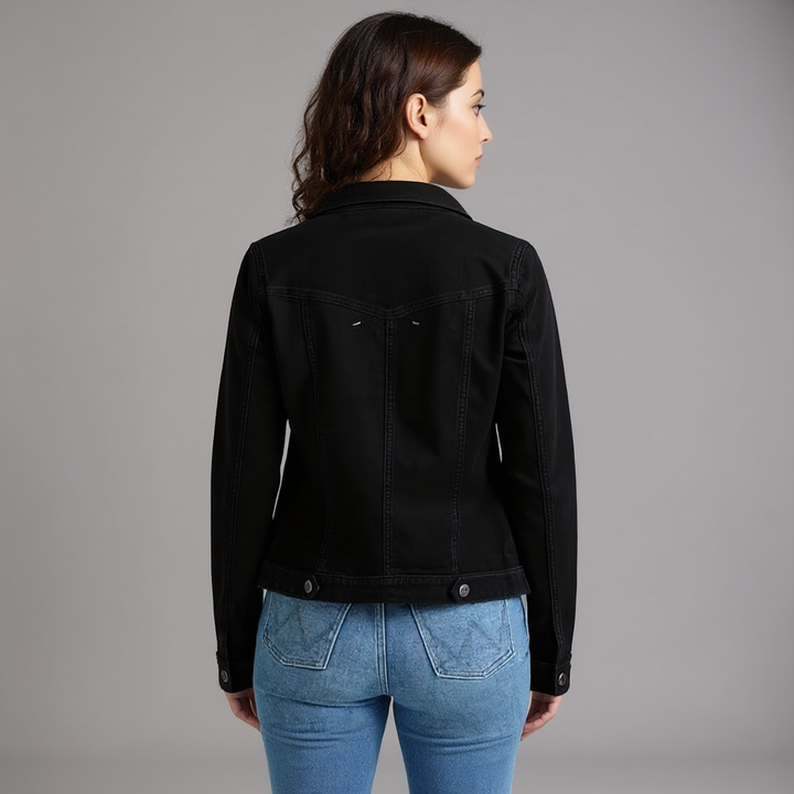 Women’s Stretch Denim Jacket with Pockets
