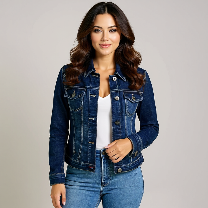Women’s Stretch Denim Jacket with Pockets