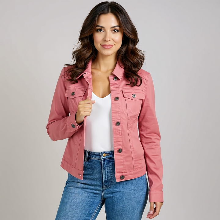 Women’s Stretch Denim Jacket with Pockets