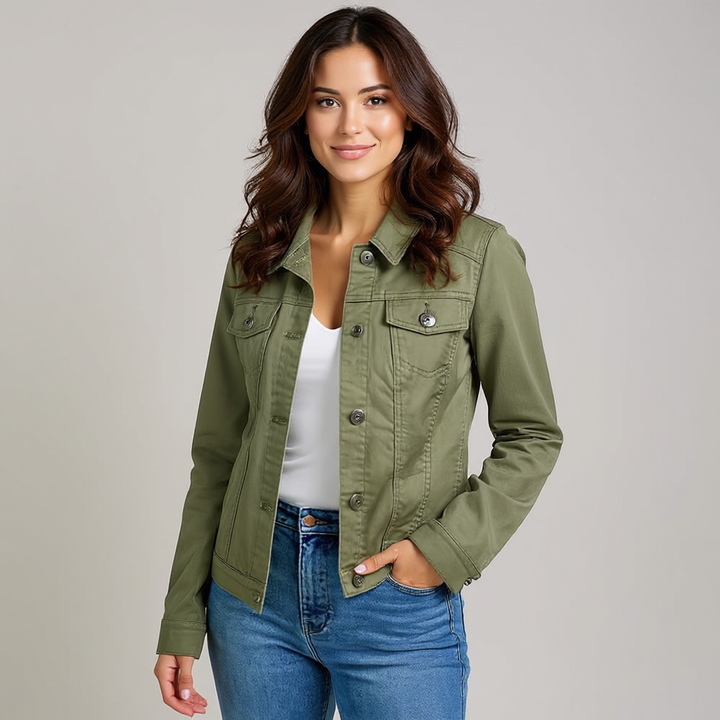 Women’s Stretch Denim Jacket with Pockets