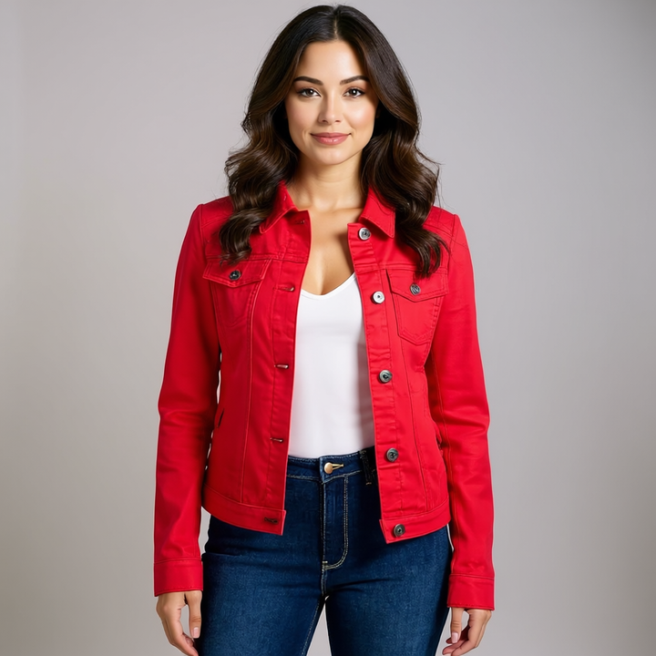 Women’s Stretch Denim Jacket with Pockets