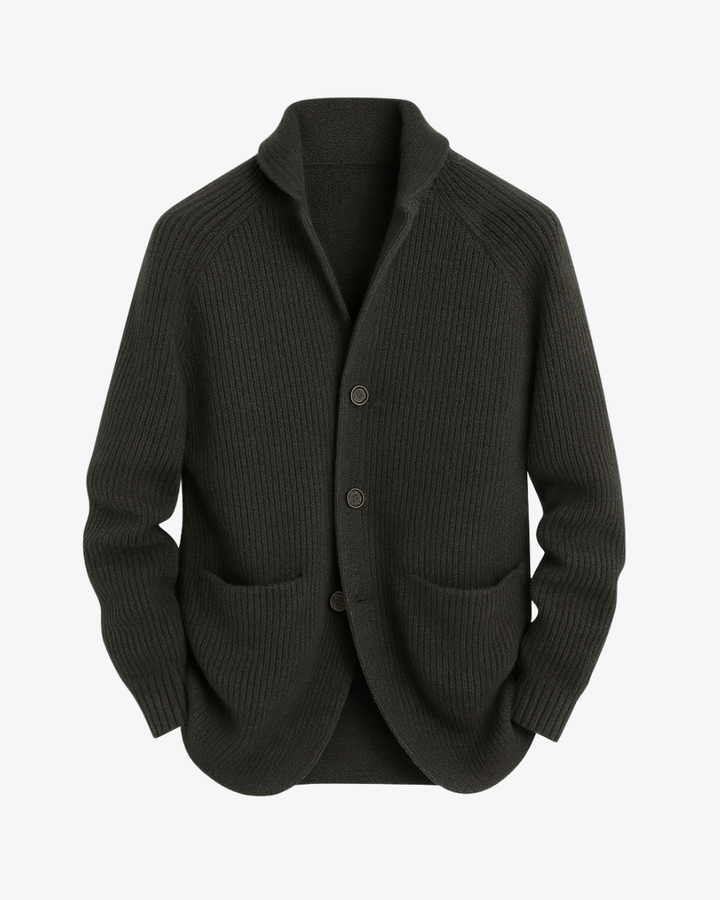 Elliot | Tailored Button-Front Knit Cardigan