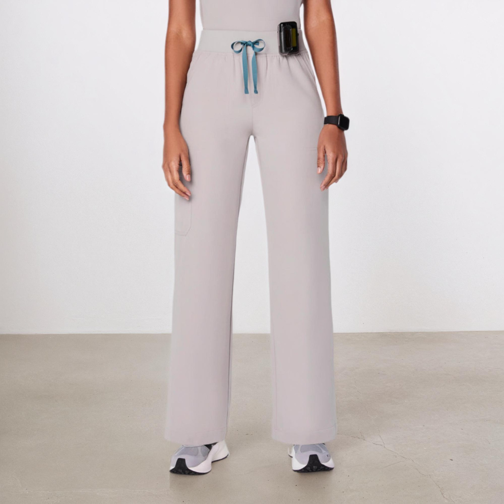 High-Waisted Wide Scrub Pants for Women