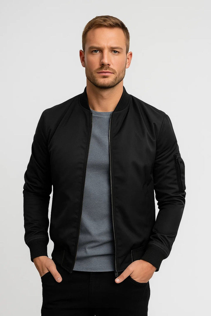 Jacket Men - Transition Bomber Jacket with Zip Detail