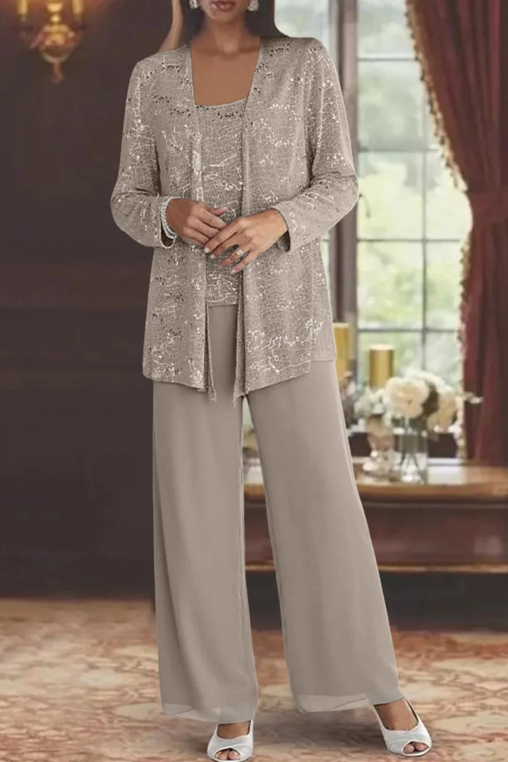 Nora | Three-Piece Formal Evening Set with Flowing Silhouette