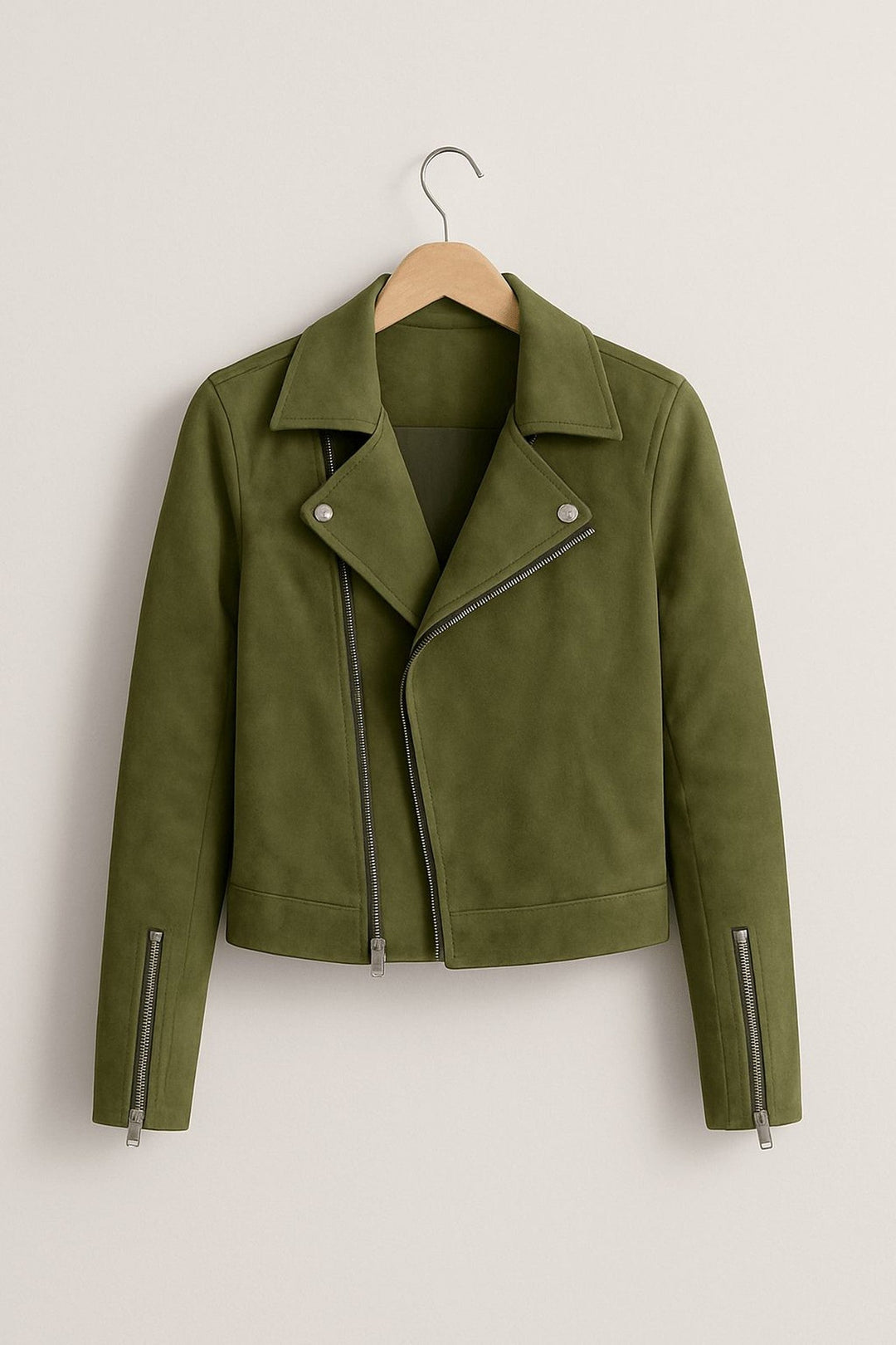 Jacket Women - Asymmetric Suede Jacket