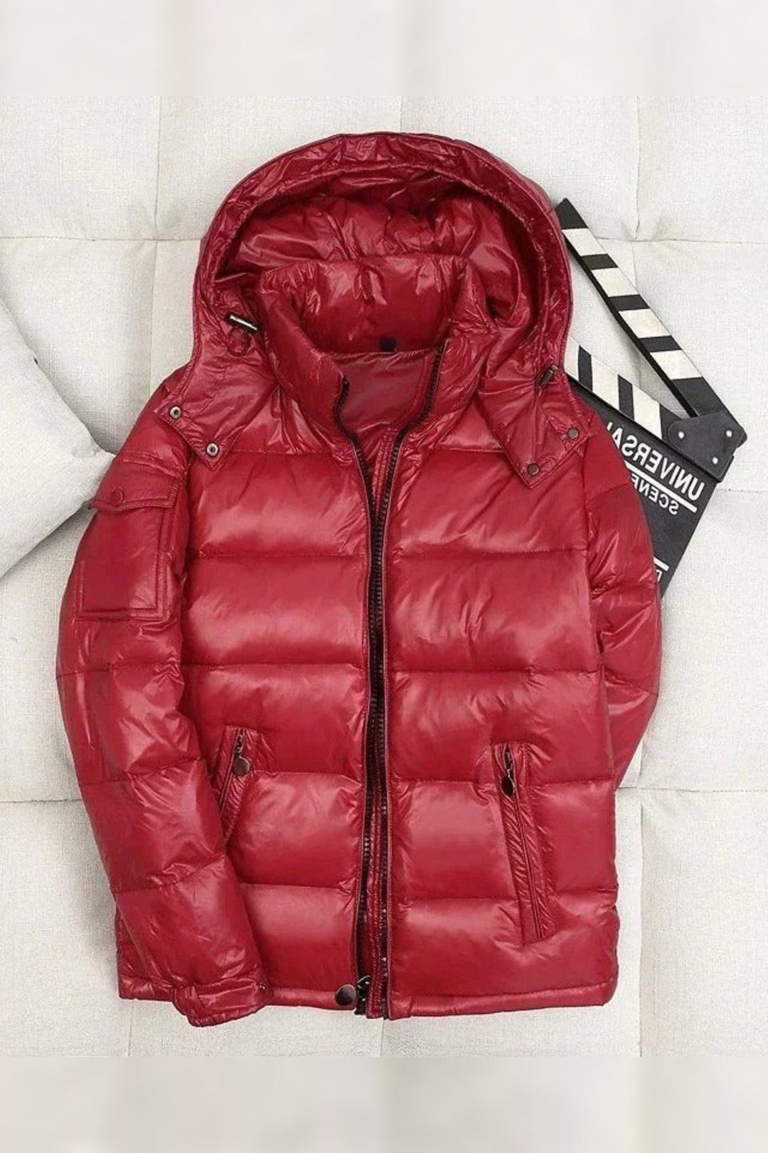 Jacket Men - Quilted Down Jacket with Hood