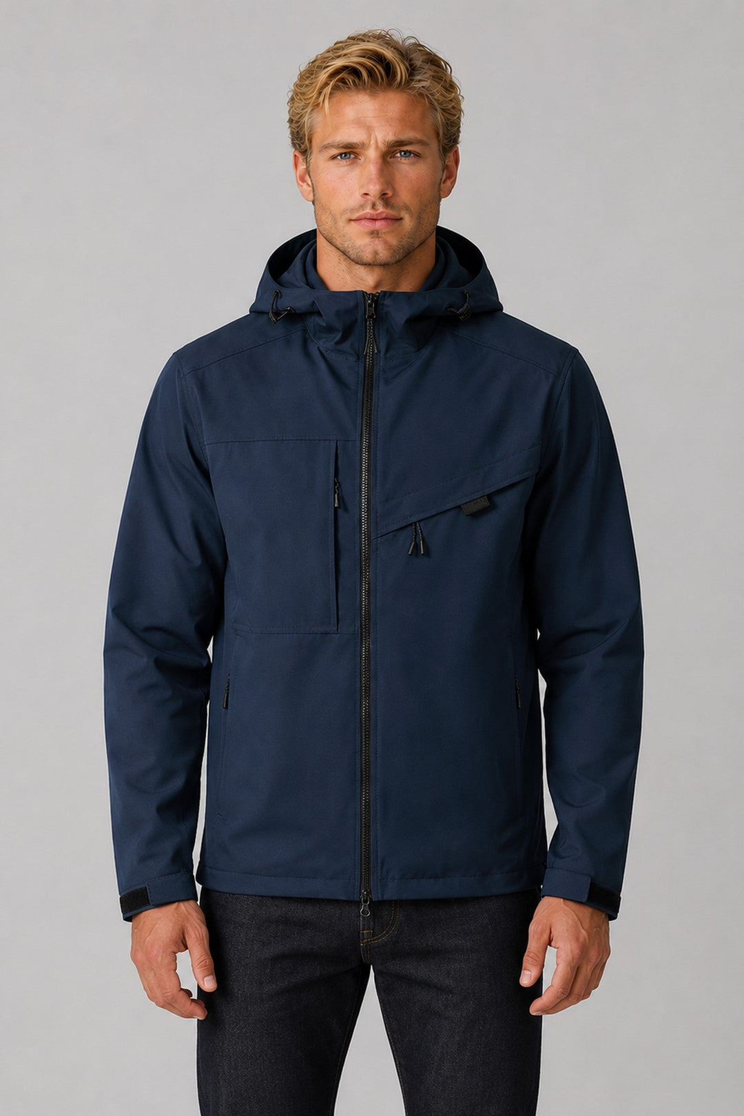 Jacket Men - Waterproof Hooded Windbreaker Jacket