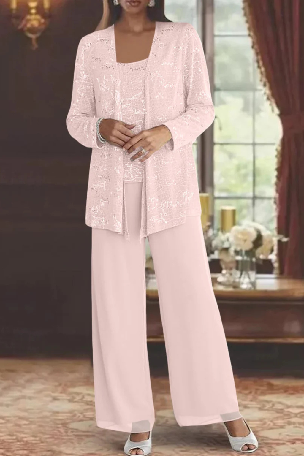 Nora | Three-Piece Formal Evening Set with Flowing Silhouette