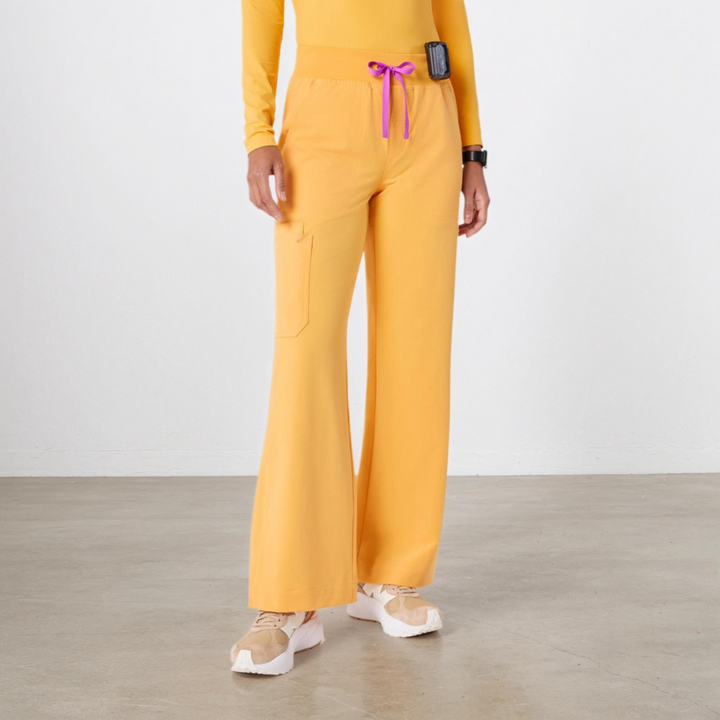 High-Waisted Wide Scrub Pants for Women