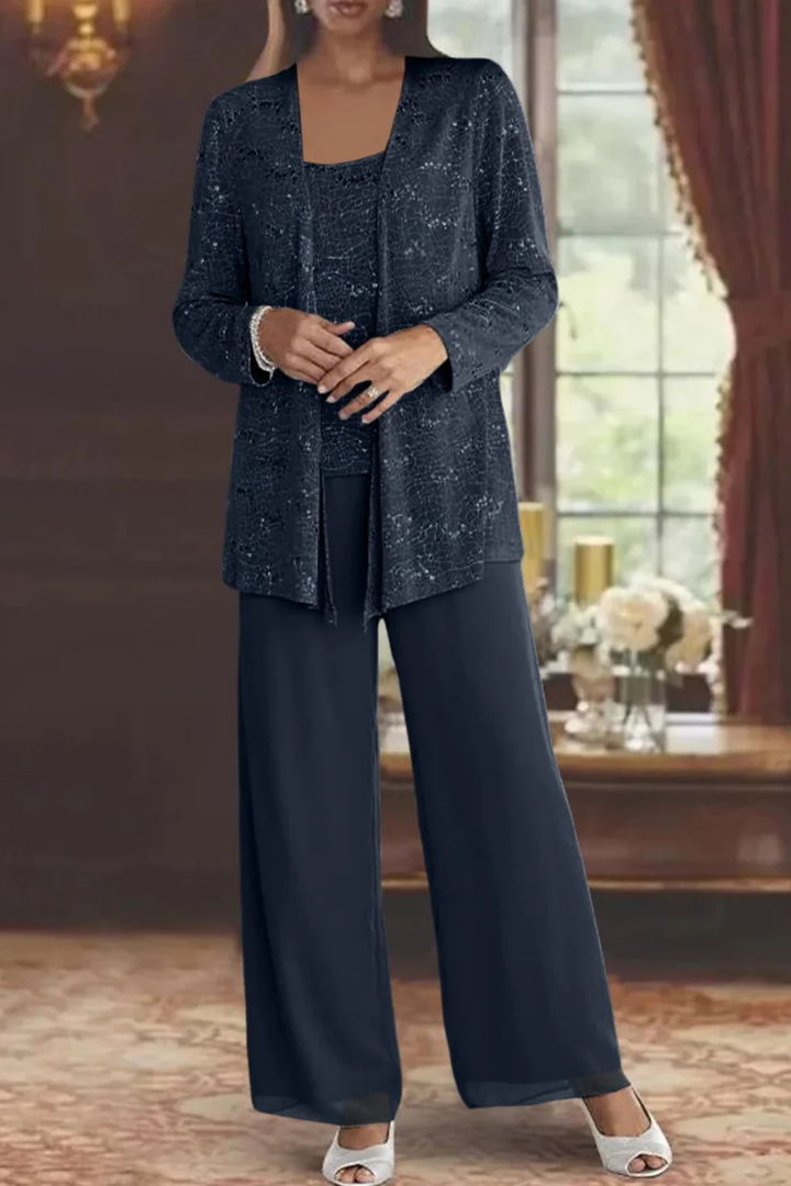 Nora | Three-Piece Formal Evening Set with Flowing Silhouette
