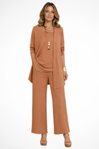 Madison - Women's Plus Size 3-Piece Set with Open-Front Longline Jacket
