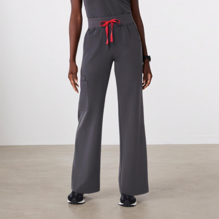 High-Waisted Wide Scrub Pants for Women