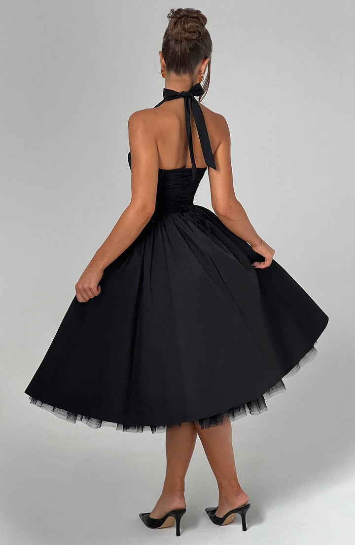 Women’s Wedding Guest Halter Midi Dress