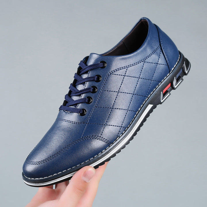 Ryan | Men’s Casual Orthopedic Lace-Up Sneakers With Quilted Panels And Athletic Sole