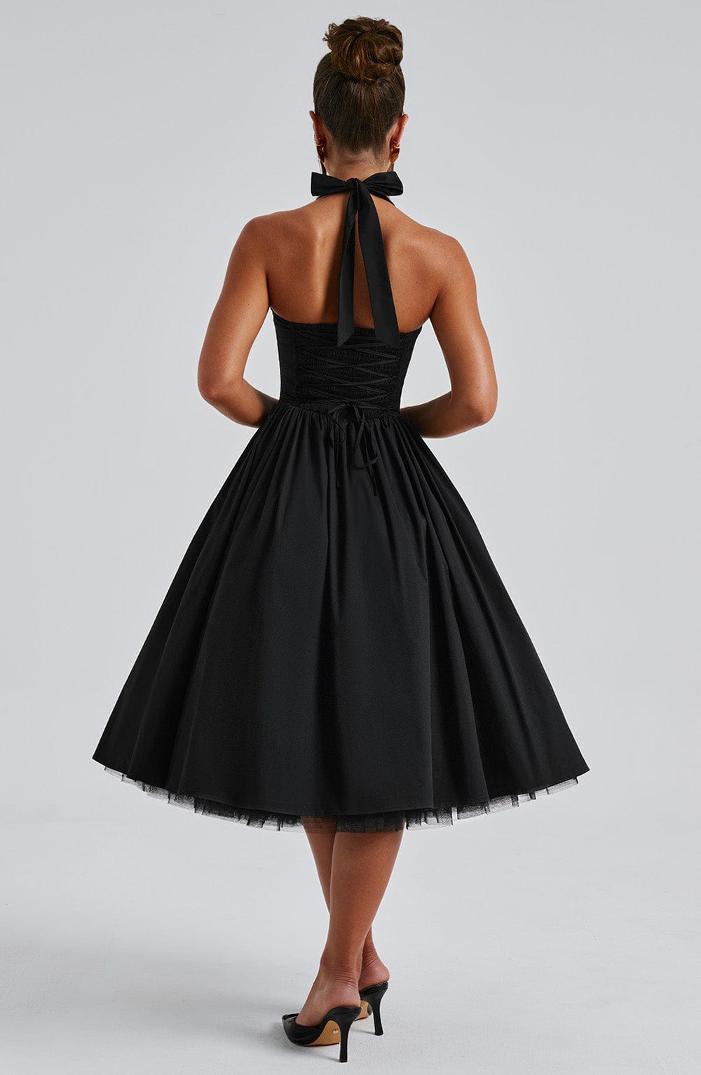 Women’s Wedding Guest Halter Midi Dress