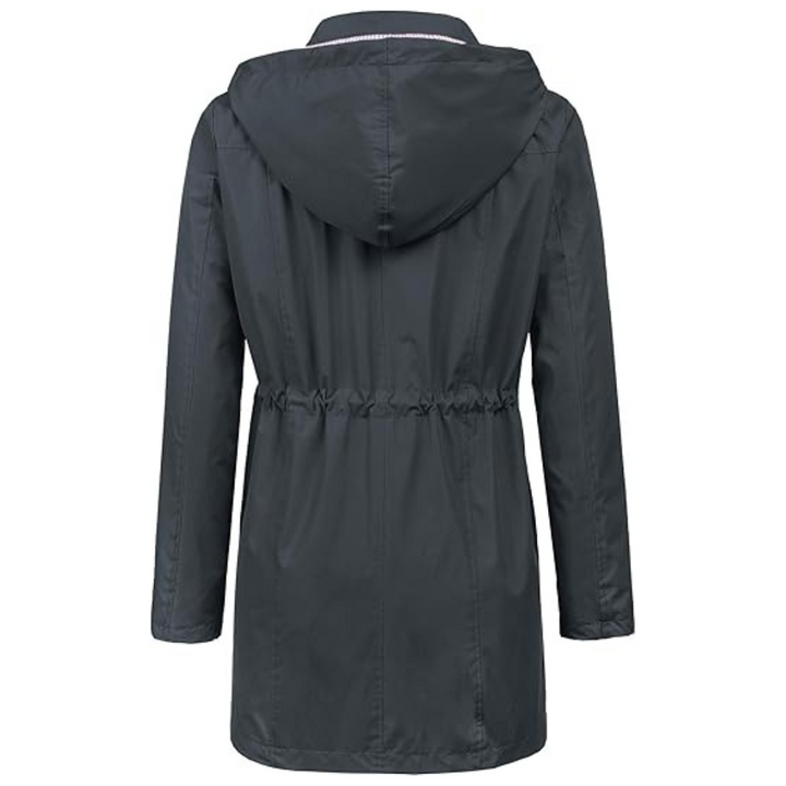 Waterproof Long Hooded Trench Coat Lined Windbreaker Travel Jacket