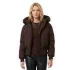 Ladies Winter Coat with Hood and Luxury Fur Collar