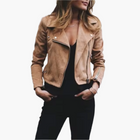 Women's Biker Jacket Short Modern Street Style Casual