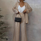 Women’s Sequin Evening Set – Fitted Top & High-Waisted Party Pants Set
