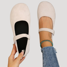 Ava | Suede Mary Jane Flats with Buckle Strap