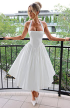 Women’s Wedding Guest Halter Midi Dress
