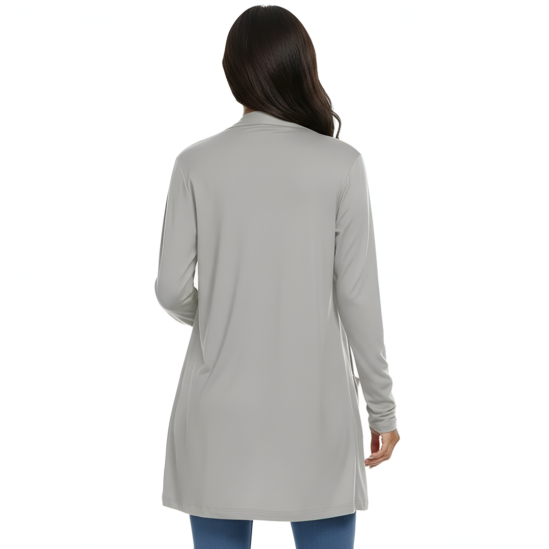 Lightweight, Casual, Open Long Cardigan with Pockets