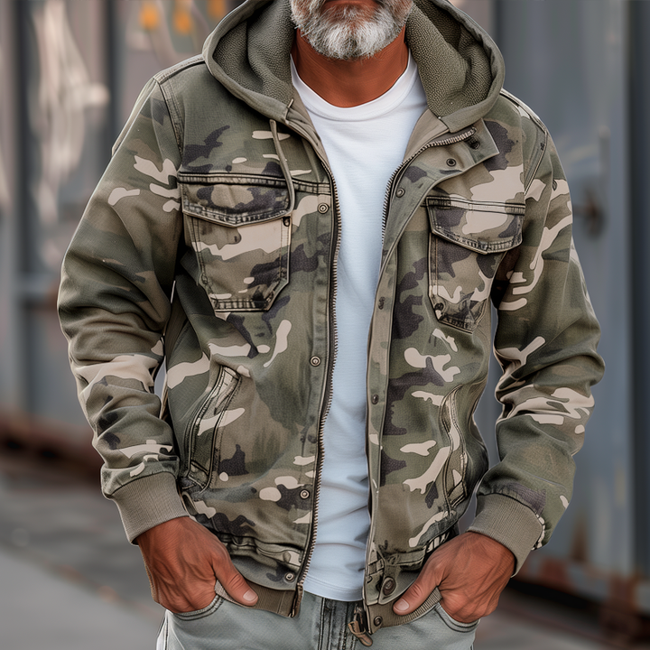 Fabian - Elegant Camouflage Cargo Jacket