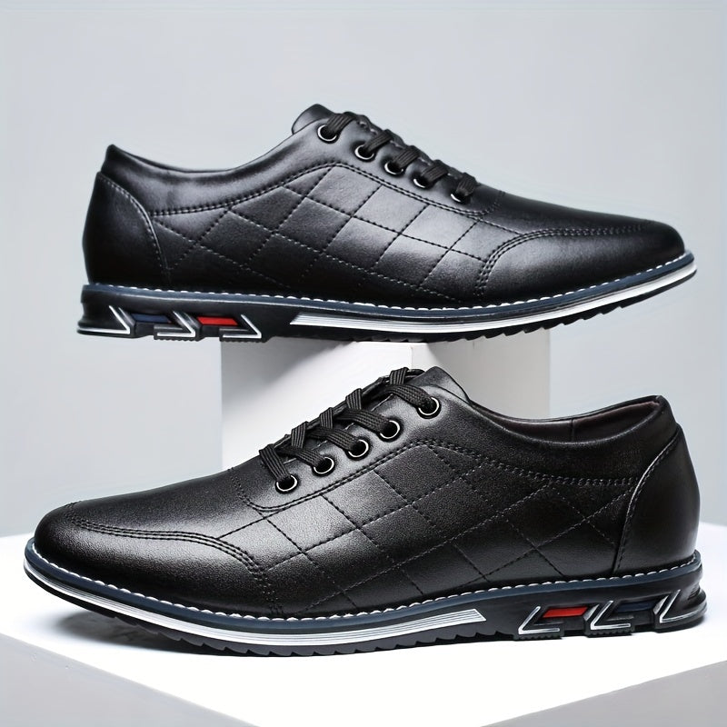 Ryan | Men’s Casual Orthopedic Lace-Up Sneakers With Quilted Panels And Athletic Sole