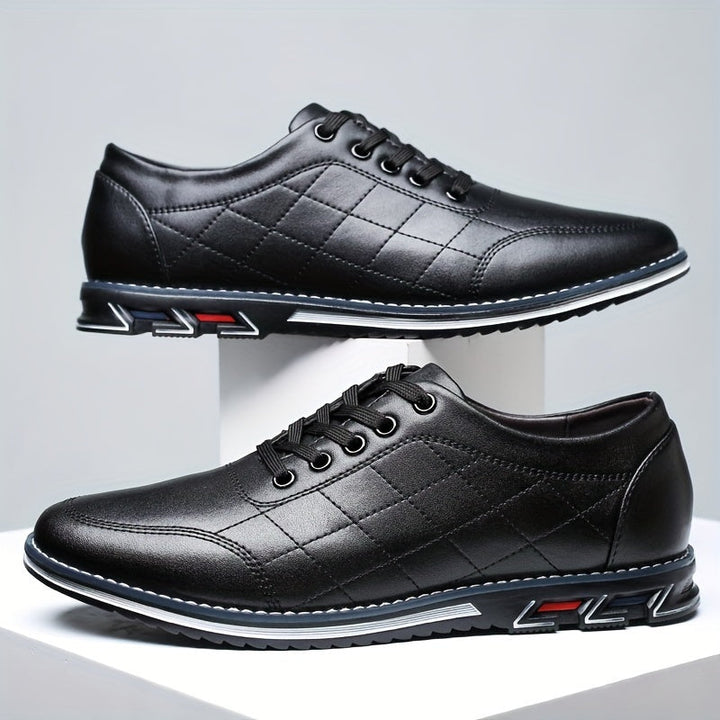 Ryan | Men’s Casual Orthopedic Lace-Up Sneakers With Quilted Panels And Athletic Sole