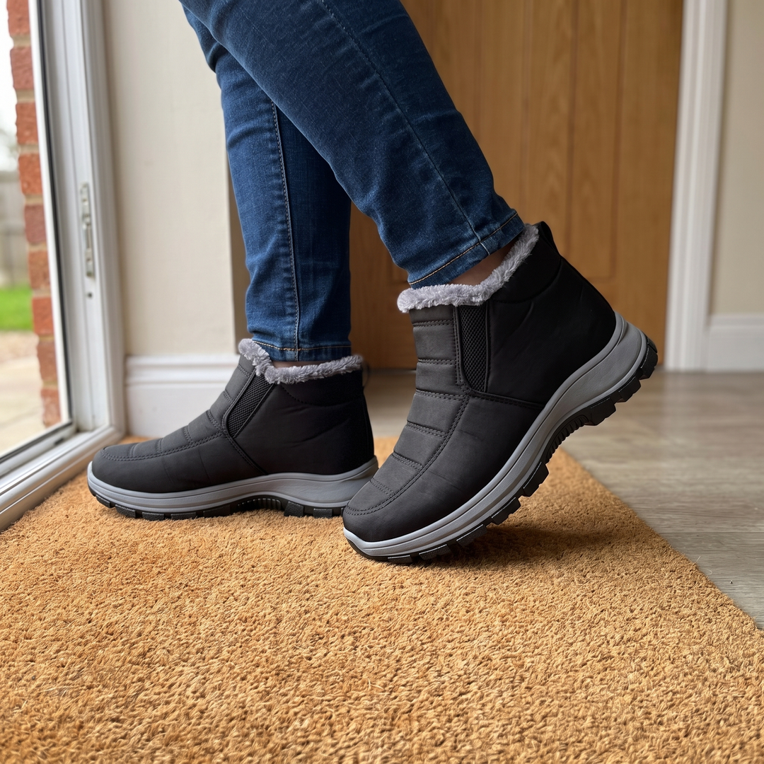 Josephine | Waterproof Quilted Winter Walking Snow Boots With Fleece Lining