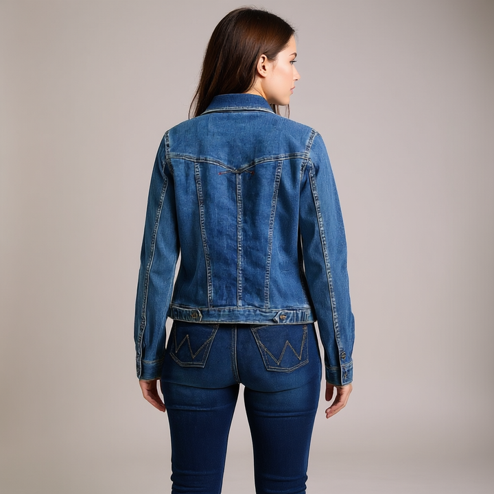 Women’s Stretch Denim Jacket with Pockets