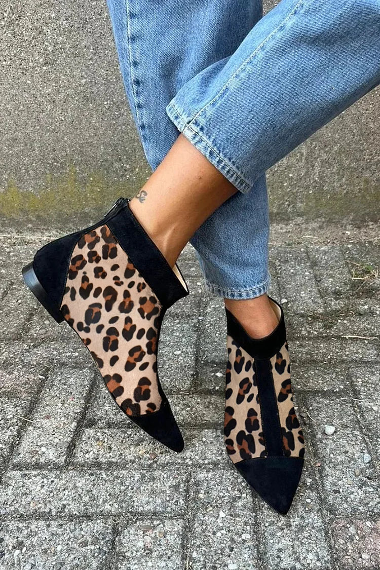 Alice | Chic And Versatile Leopard Print Ankle Boots