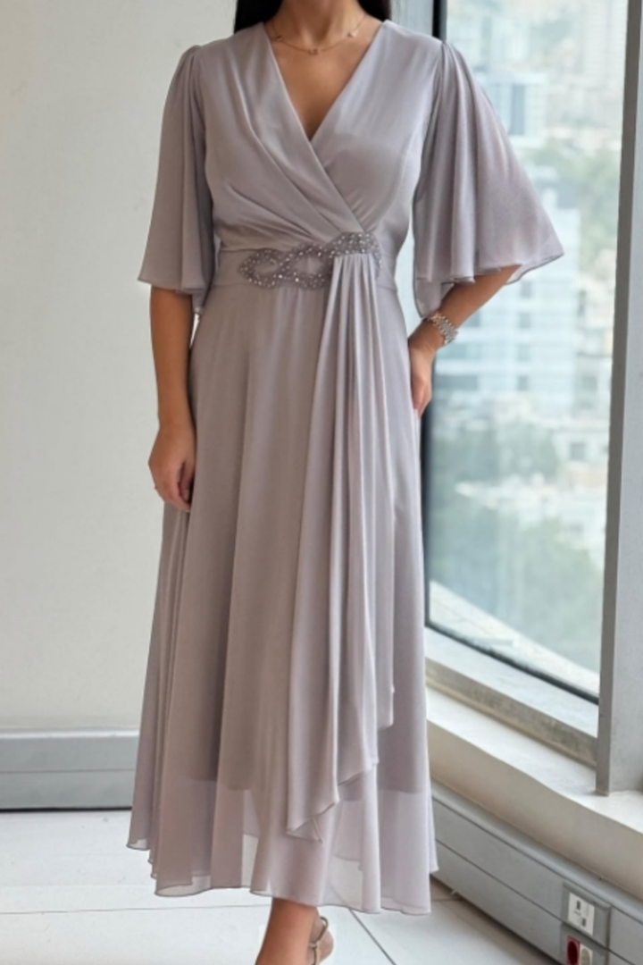ELMA - Elegant Flowing Midi Dress