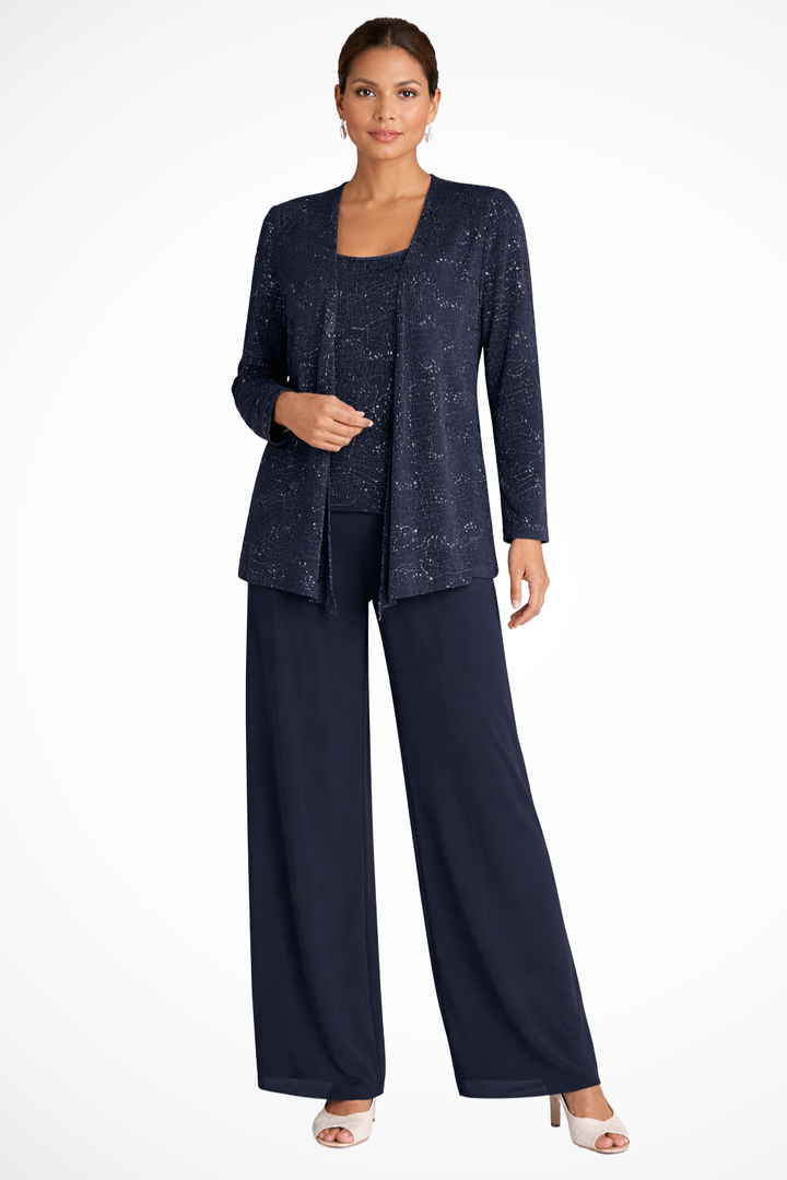 Nora | Three-Piece Formal Evening Set with Flowing Silhouette