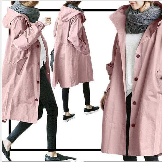 Kelly – Casual mid-length windbreaker for women with long sleeves