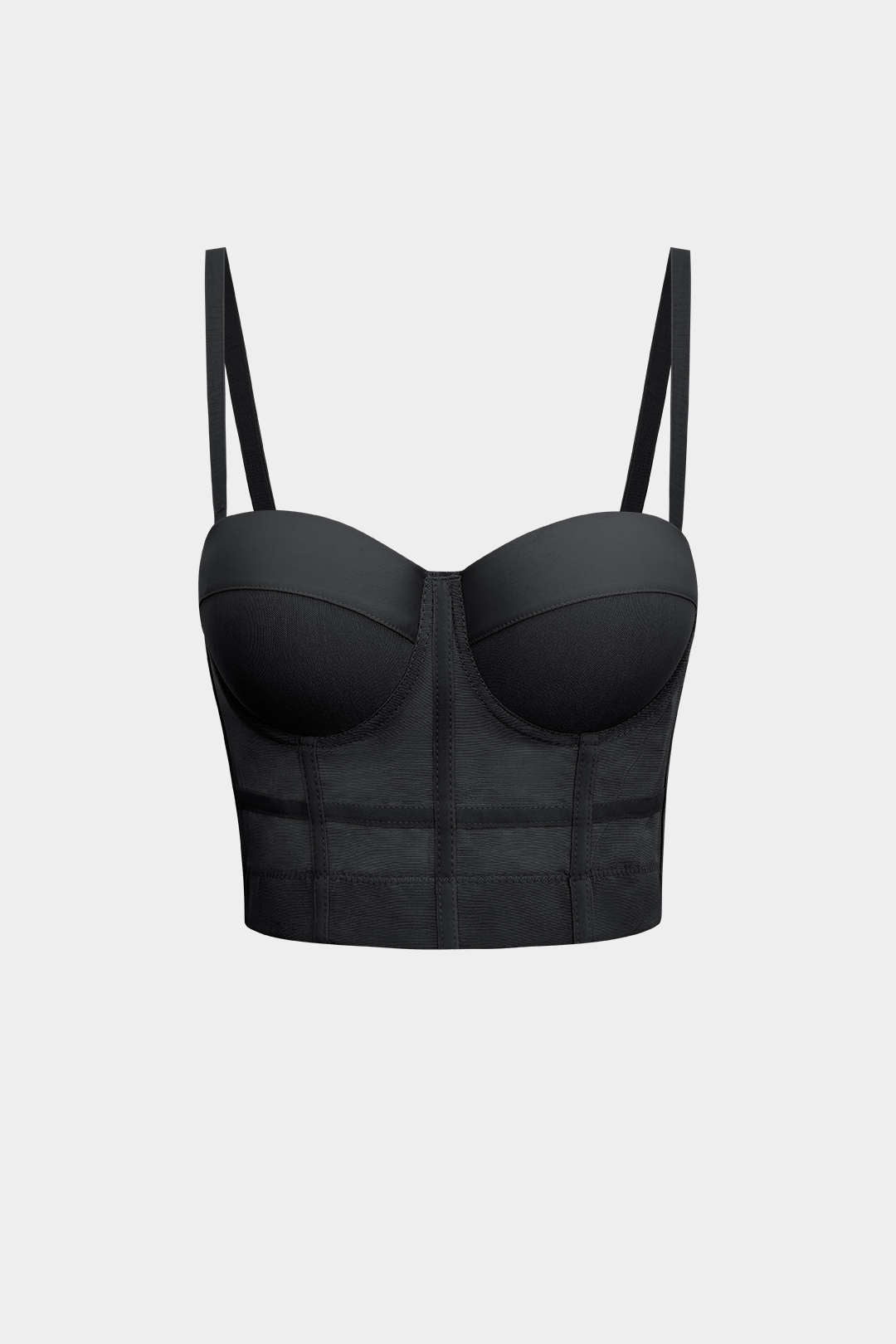 Luxury mesh bustier with underwire – Fitted sheer top for women, perfect for special occasions