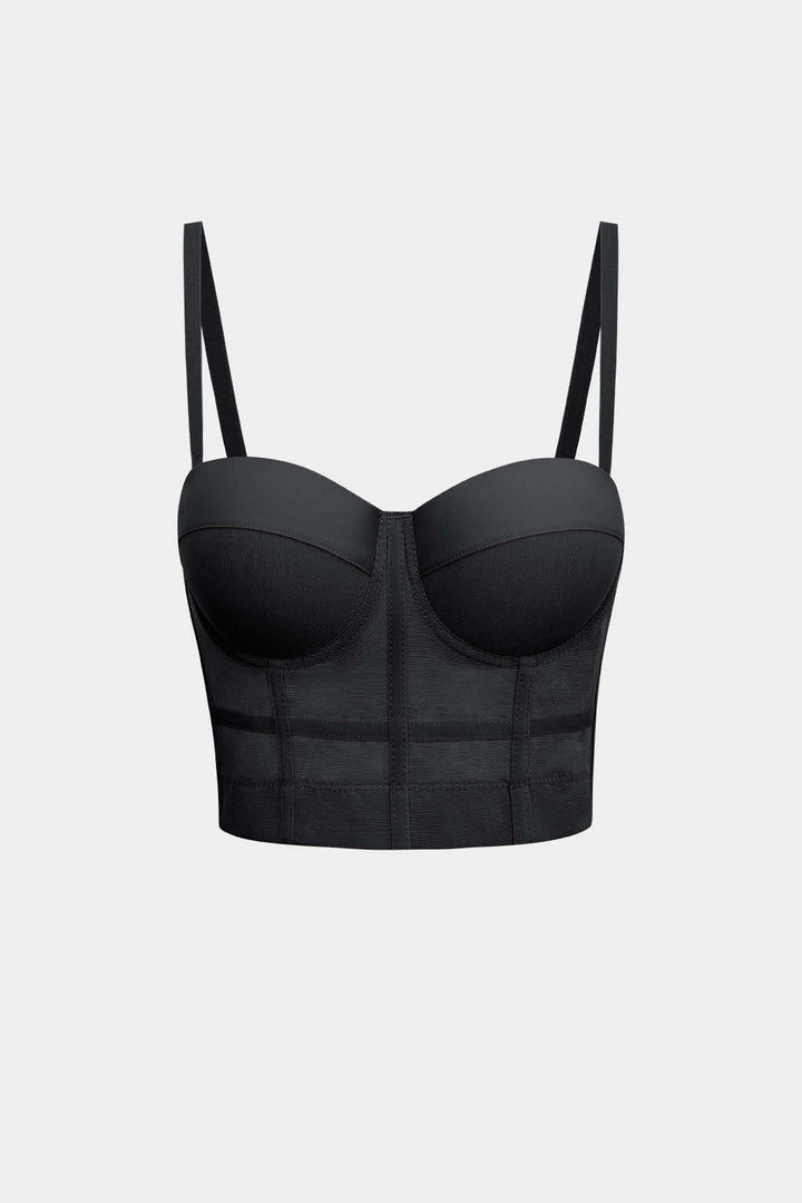Luxury mesh bustier with underwire – Fitted sheer top for women, perfect for special occasions