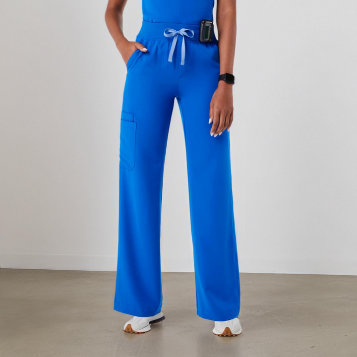 High-Waisted Wide Scrub Pants for Women