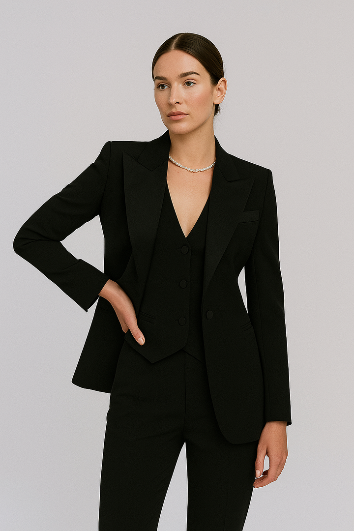 3-Piece Suit Set with Blazer and Vest