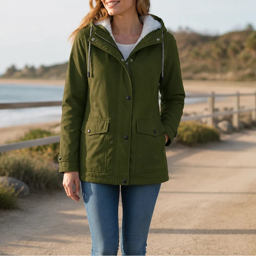Mandy | Warm and Stylish Fleece Winter Jacket with Hood