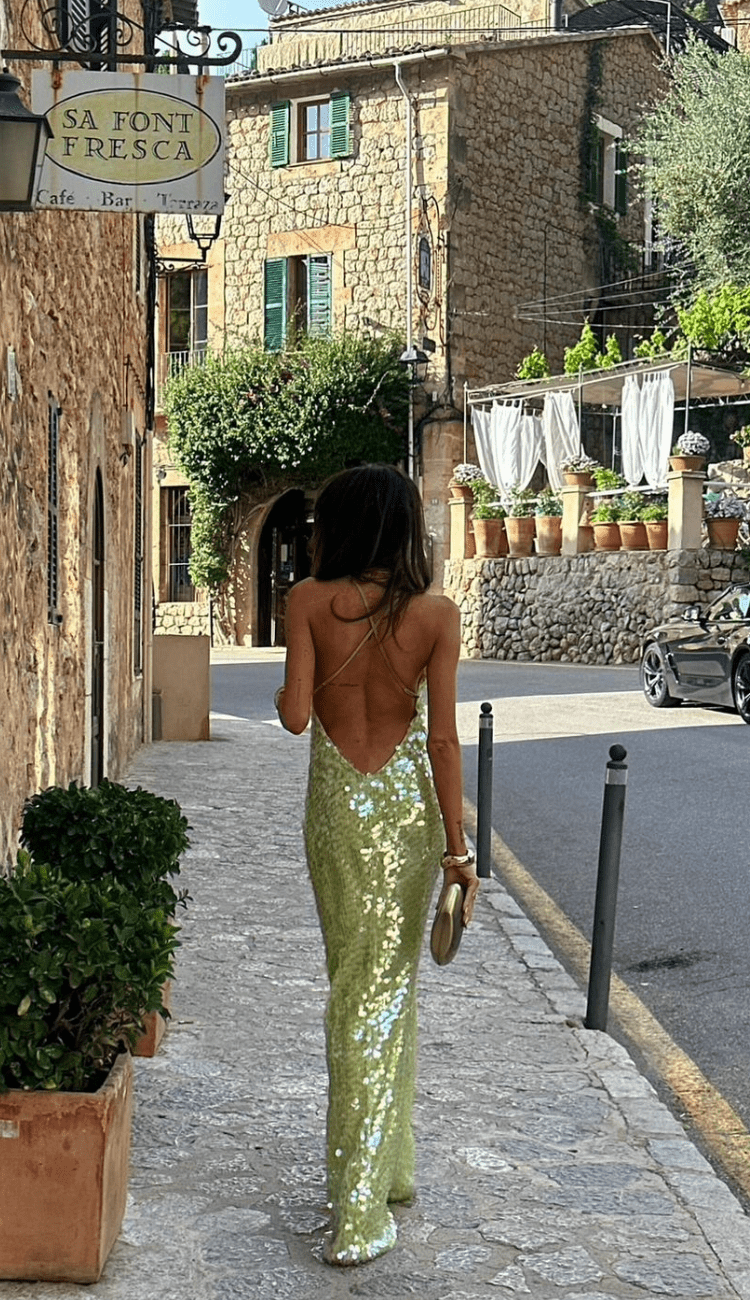 Alessia Lange Maxi Dress with Glitter – Dazzling Evening Dress for Festive Occasions