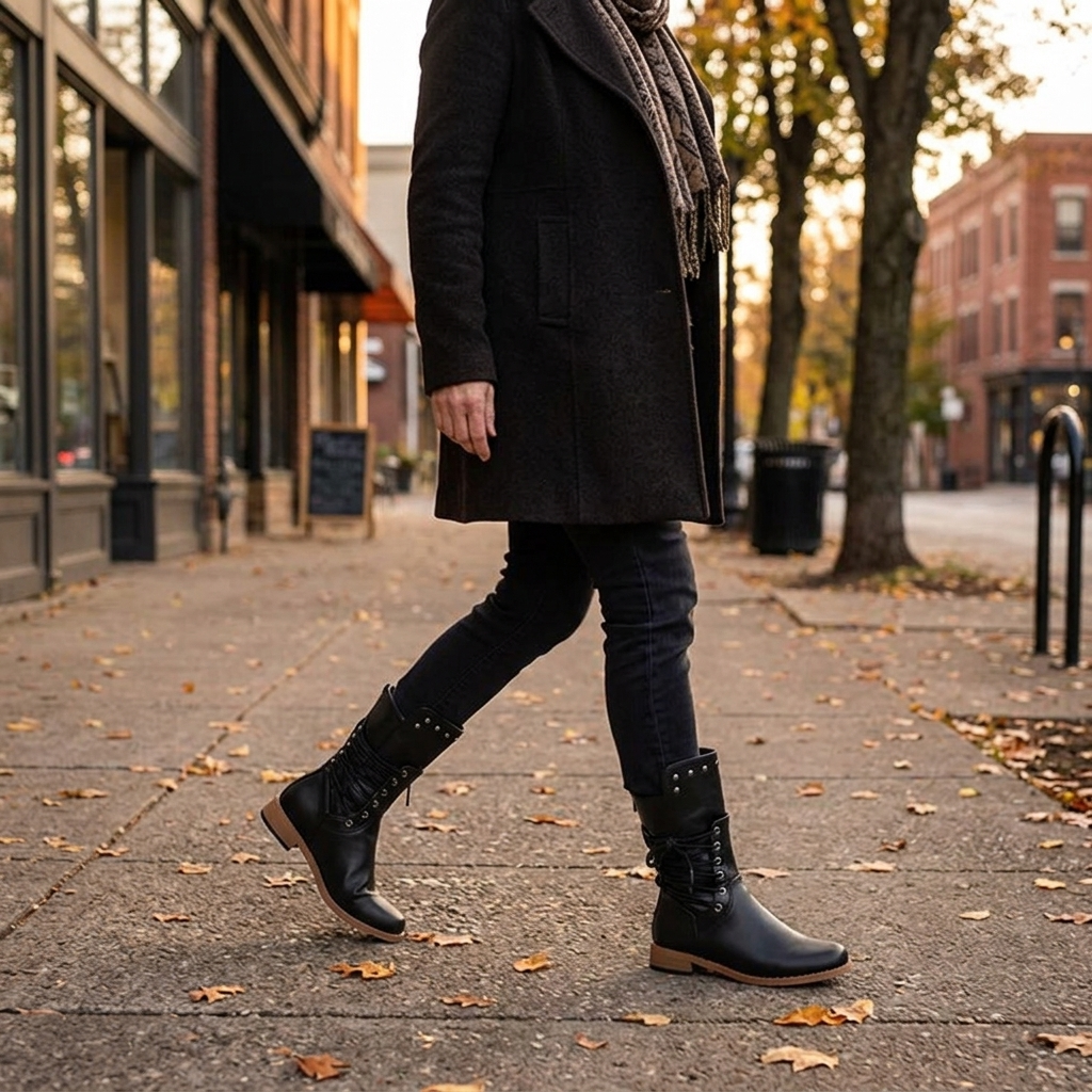 Rosalie | Vintage Inspired Fur Lined Lace Up Ankle Boots