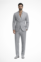 Christopher - Men's Single Button Slim Suit Jacket with Notch Lapel