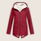 Women's Rain Jacket with Windproof Design and Waterproof Fabric